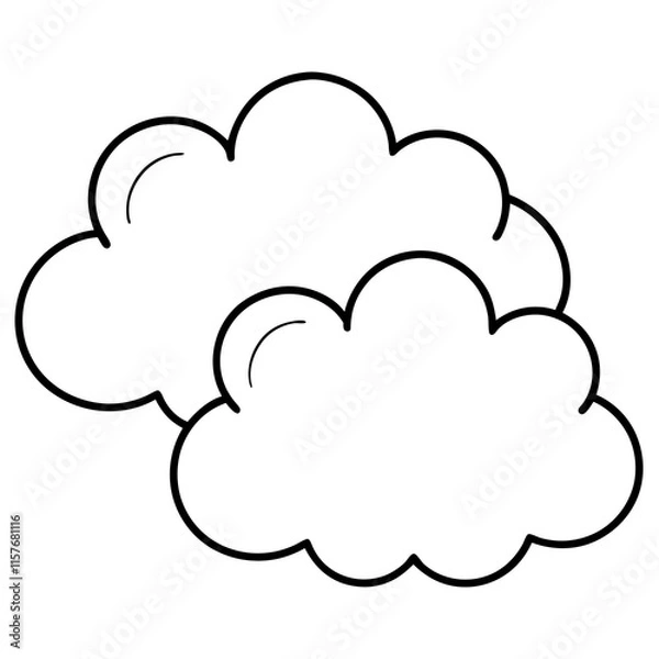 Fototapeta cloud icon on white