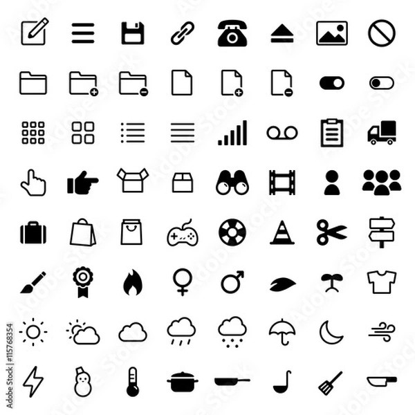 Fototapeta シンプル アイコンセット