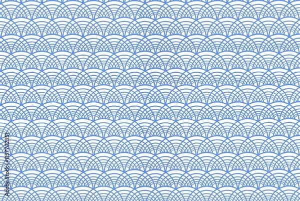 Fototapeta Blue background, blue pattern, abstract background, abstract pattern, abstract pattern with circles, blue ornament, Scales, petal, cloud, card, wrapping, fabric, background, paper, design, art