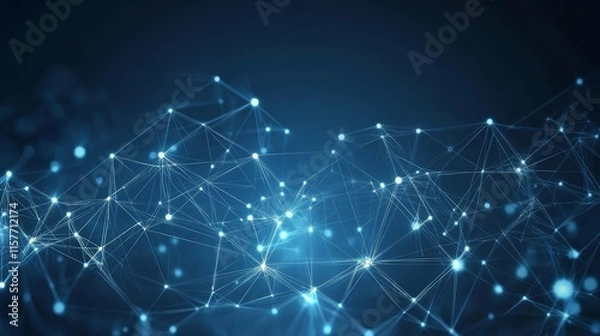 Obraz Abstract plexus network background. Digital technology concept.