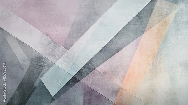 Obraz Dusty gray background with blend of pastel colors and geometric shapes