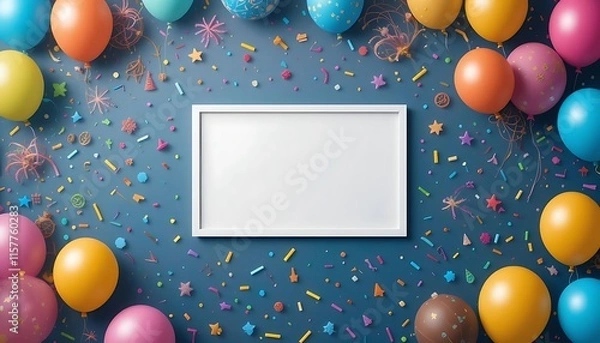 Obraz Elegant Birthday White Frame Background