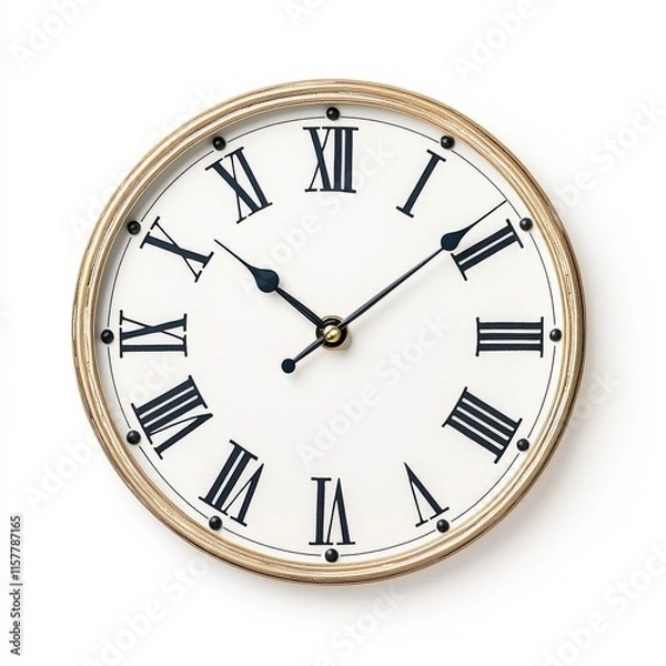 Obraz Classic wall clock with Roman numerals, perfect for home decoration and time management in any room.