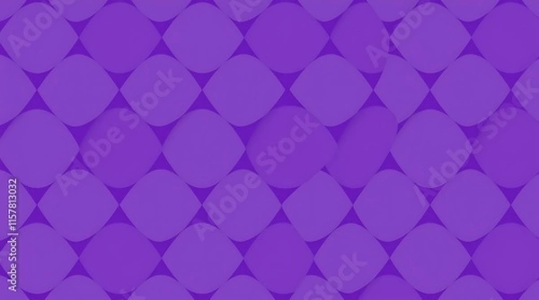 Fototapeta Purple Geometric Pattern: Abstract seamless texture with overlapping rounded squares in shades of violet, ideal for backgrounds, website design, or textile prints. 