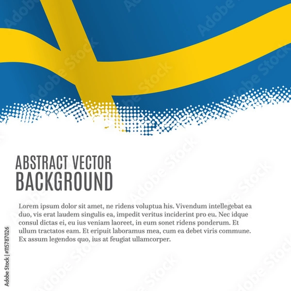 Obraz Vector background with Swedish flag and copy space