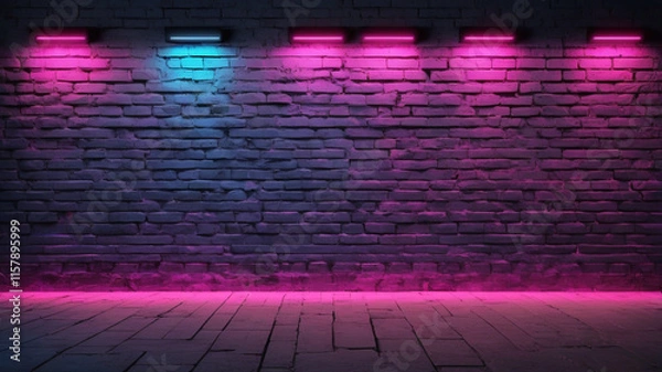 Obraz purple wall with light