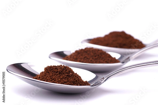 Obraz Spoons with powdered coffee