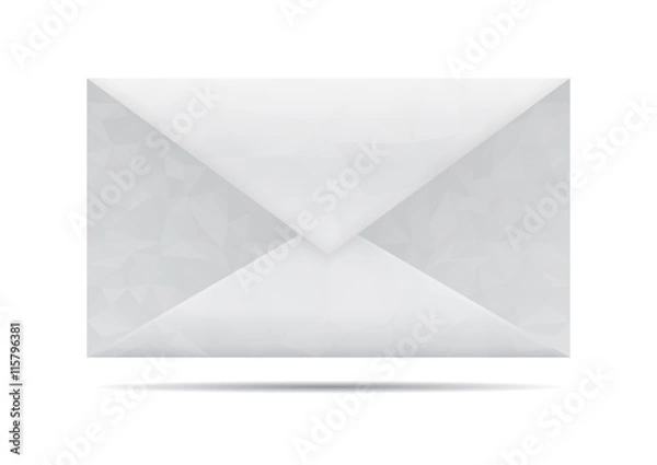 Fototapeta Low poly gray envelope