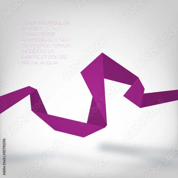 Fototapeta Purple paper curve