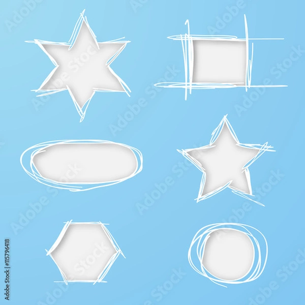 Fototapeta Cutting geometric templates