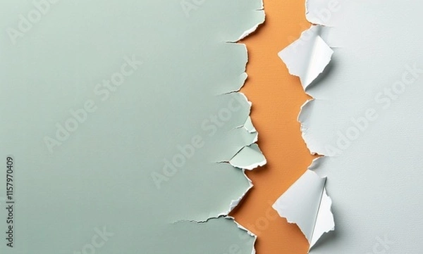Fototapeta abstract background with torn paper