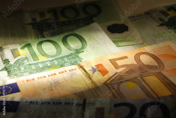 Obraz Geldscheine im Dunkel