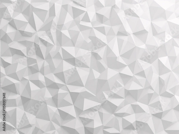 Fototapeta Abstract geometric background with interconnected white triangles, modern design.
