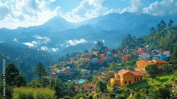 Fototapeta landscape of kodaikanal kodaikanal is a city in the hills of the dindigul district in the state of tamil nadu india its name in the tamil language means the gift of the forest