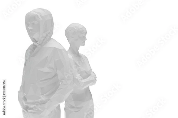 Obraz 3D background model low polygon