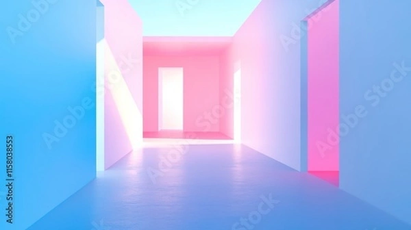 Fototapeta Modern Meeting Space with Soft Light and Clean Lines