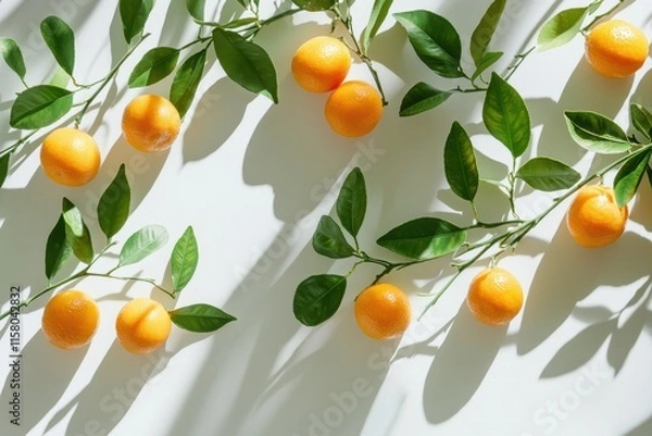 Obraz Closeup of kumquats on a white background