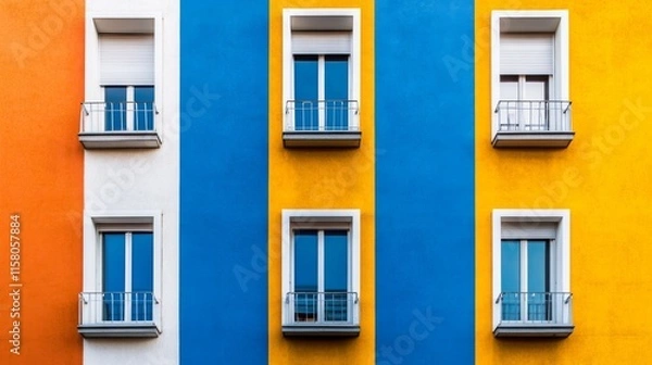 Obraz Vibrant Building Facade with Natural Lighting