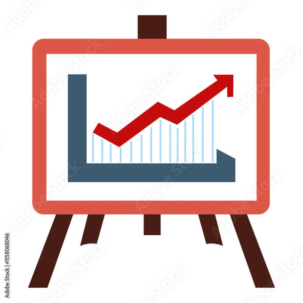 Obraz Vector Presentation graphic that is growing  for your companies and business