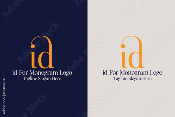 Obraz id for Monogram, Elegant, Fashion related Logo vector file
