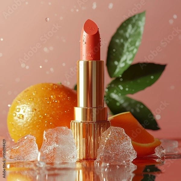 Fototapeta A lipstick advertisement photography