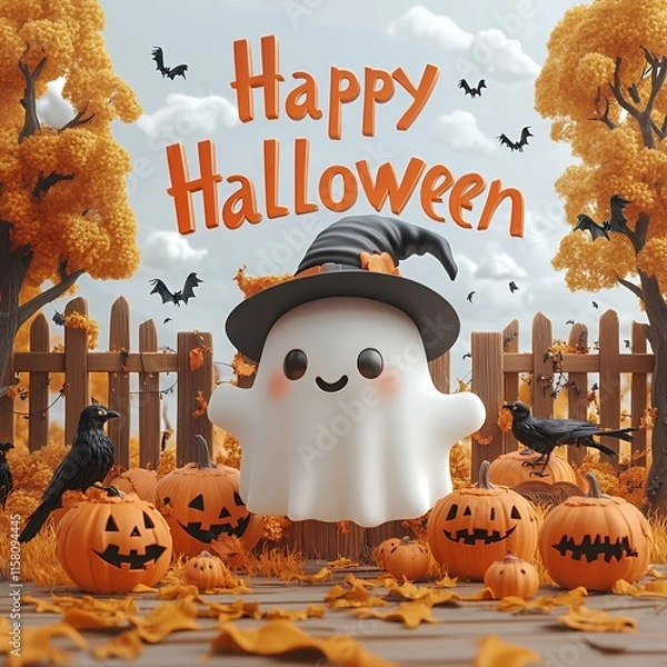 Fototapeta halloween background with pumpkin