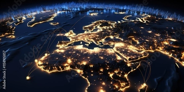 Fototapeta golden world map