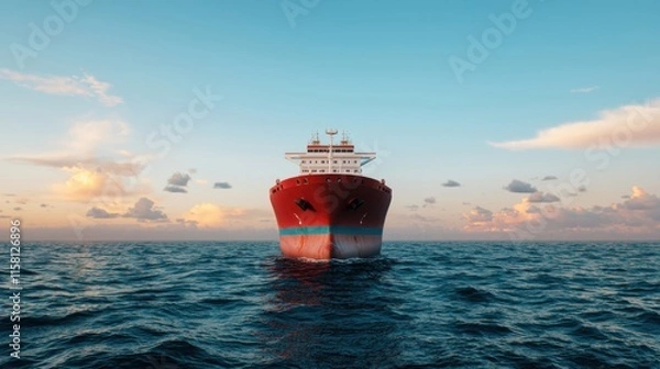 Obraz Breathtaking Ocean Voyages Under a Vibrant Blue Sky Capturing Serenity and Adventure in Nature Photography