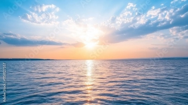 Fototapeta Serene Sunset Over Calm Waters