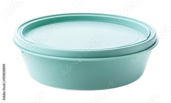 Fototapeta Tupperware Container Lid for Secure Storage - Isolated on White Background