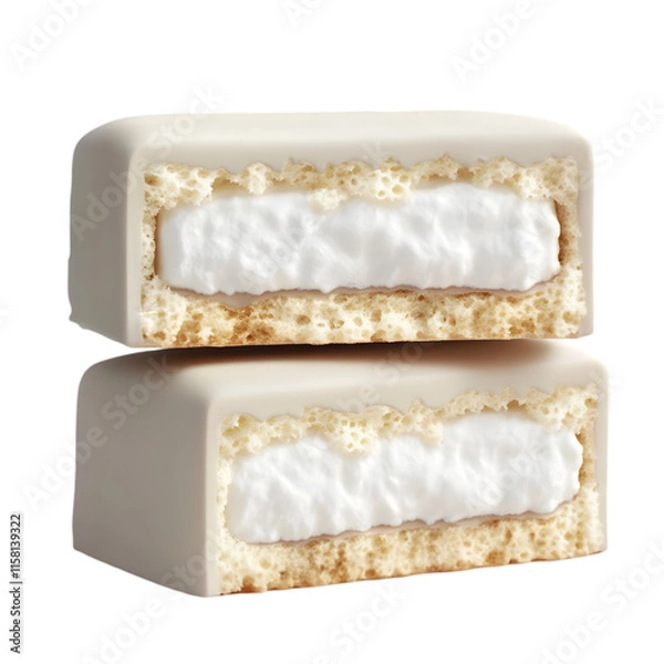 Fototapeta Biscuits crackers isolated on wight background
