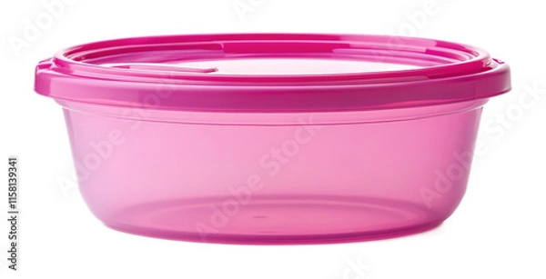 Fototapeta Tupperware Container Lid for Secure Storage - Isolated on White Background