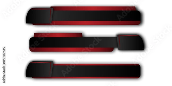 Fototapeta News lower third vector design.Set banner and lower third for news and live. bottom third for broadcast and online media	