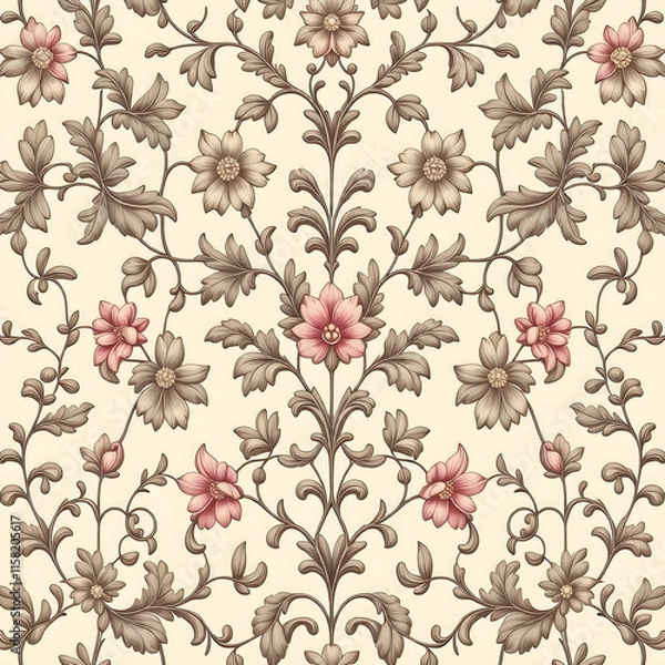 Fototapeta seamless pattern with flowers
