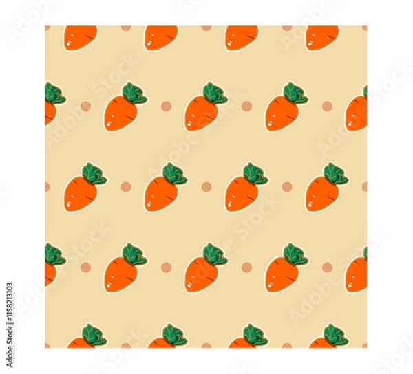Fototapeta Carrot and circle pattern