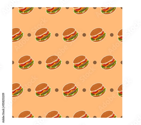 Fototapeta Circle hamburger cloth pattern