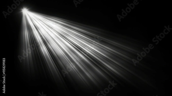 Fototapeta Radiant Beam of Light Piercing Through Darkness with Stunning Clarity and Depth