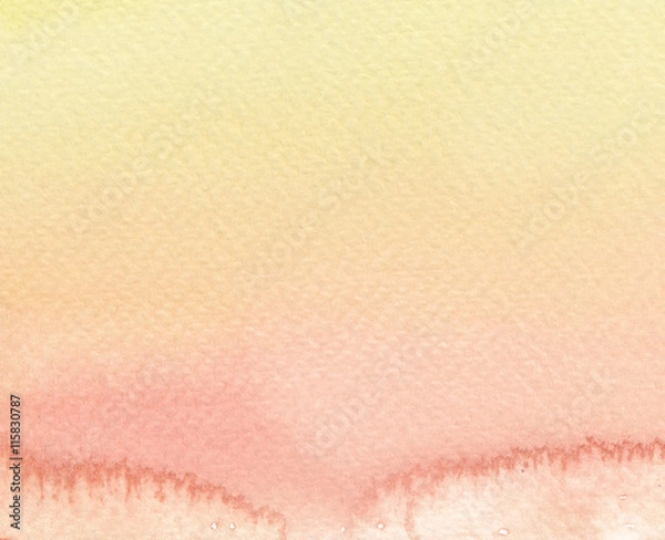 Obraz abstract yellow watercolor background with border textures