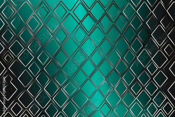 Fototapeta Close-up of a futuristic circuit board design illuminated by green neon lights, showcasing intricate technology and innovation.
