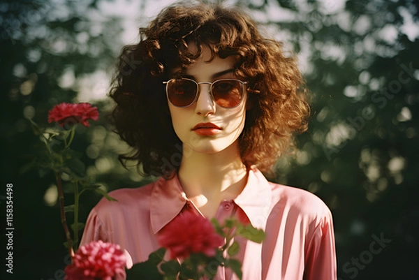 Obraz rose-coloured glasses (generative AI)