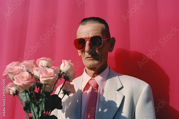 Obraz rose-coloured glasses (generative AI)