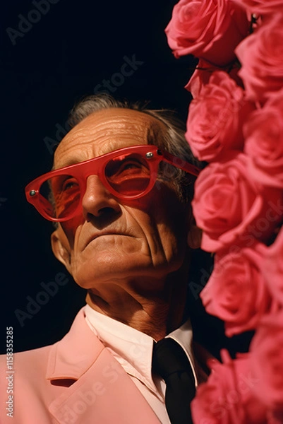 Obraz rose-coloured glasses (generative AI)