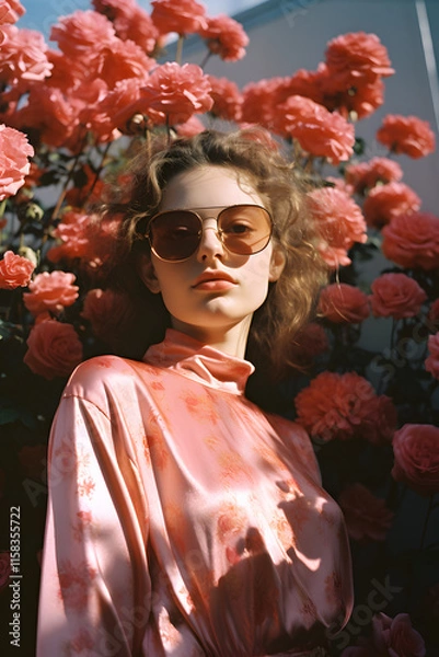 Obraz rose-coloured glasses (generative AI)