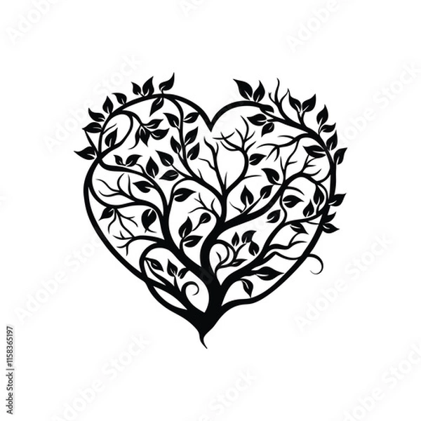 Obraz a heart with the word love on it