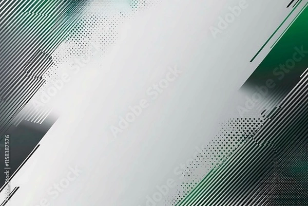 Fototapeta This vector illustration features a gradient green-black circuit board background, highlighted by an abstract technology pattern resembling interconnected circuitry.