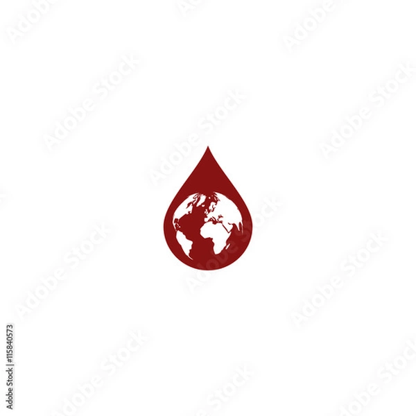 Fototapeta Earth in water-drop