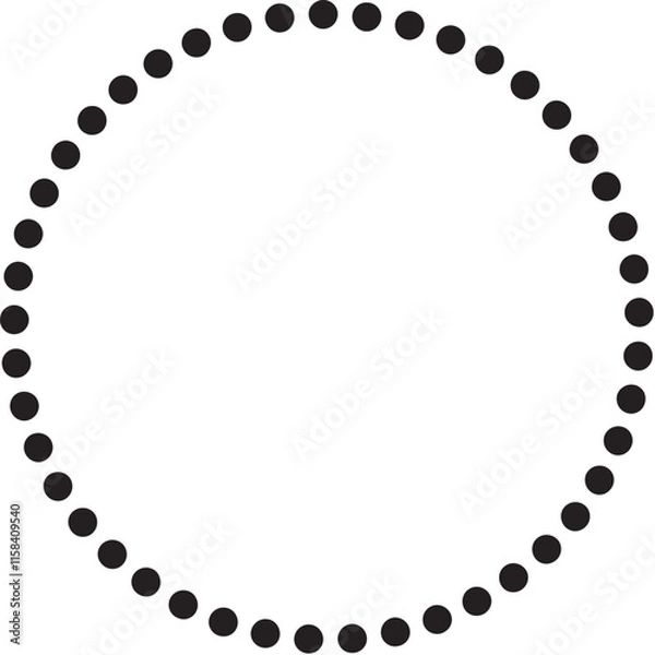 Fototapeta Dotted Circle Frame Vector, Dotted Circle Frame Vector Illustration, 