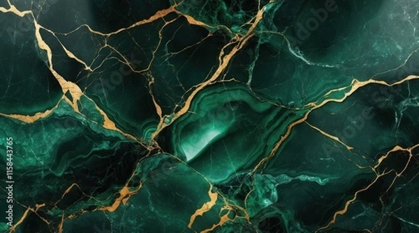 Obraz highly detailed closeup image of a dark green