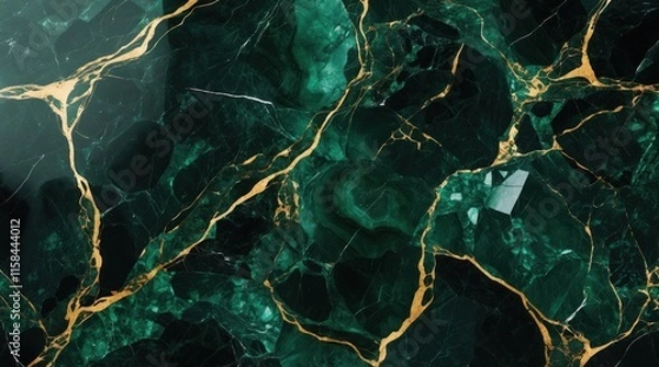 Obraz highly detailed closeup image of a dark green