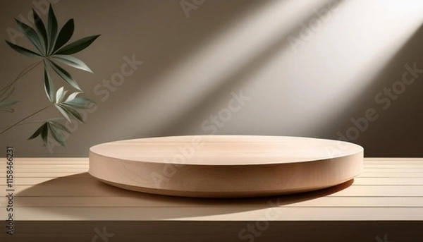 Fototapeta Minimalist Product Podium with Clean Lines and Neutral Color Palette